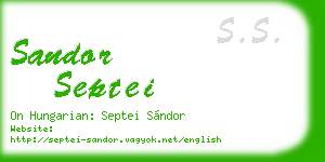 sandor septei business card